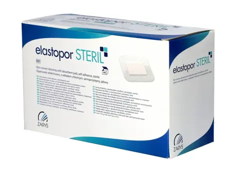 ELASTOPOR STERIL, jałowy opatrunek włókninowy samoprzylepny z wkładem chłonnym, 6 x 10 cm, 50 szt.