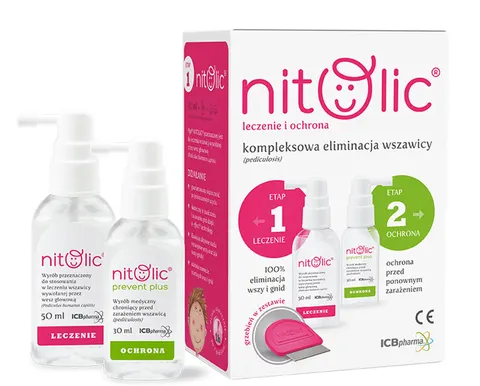 PIPI NITOLIC LECZENIE I OCHRONA, zestaw przeciw wszawicy, 50 ml + 30 ml
