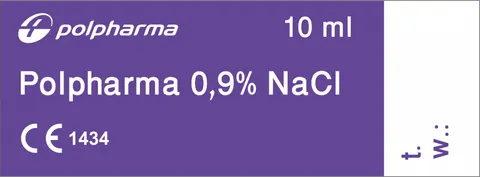 POLPHARMA 0,9% NaCL, izotoniczny roztwór chlorku sodu, ampułki 10 ml, 100 szt.