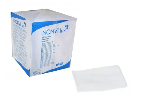 NONVI LUX, kompres niejałowy włókninowy 10 x 10 cm, 100 szt.