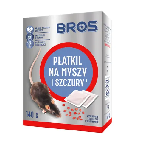 BROS Płatki na mysz i szczury, 140 g
