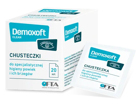 DEMOXOFT CLEAN, chusteczki do higieny powiek, 20 szt.