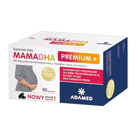 MAMADHA PREMIUM + Dla mam i kobiet w ciąży, 90 kapsułek