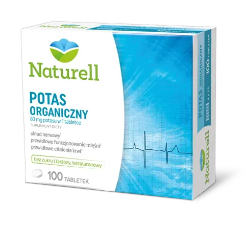 NATURELL POTAS ORGANICZNY, tabletki, 100 szt.
