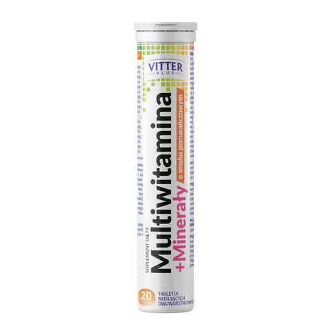 VITTER BLUE MULTIWITAMINA + MINERAŁY, tabletki musujące, 20 szt.