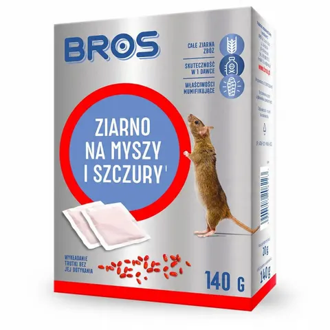 BROS Ziarno na myszy i szczury, 140 g