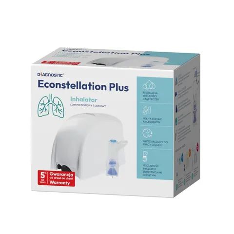 DIAGNOSTIC Econstellation Plus, inhalator kompresorowy tłokowy z mgiełką solankową, 1 szt.