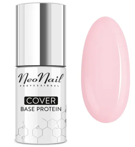 Neonail Lakier Hybrydowy Cover Base Protein Nude Rose