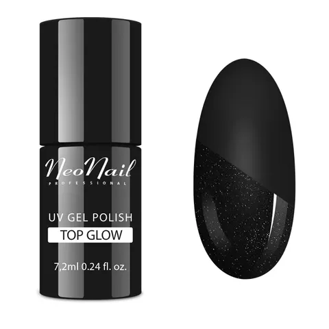 Neonail Lakier Hybrydowy Top Glow Silver 7,2 ml