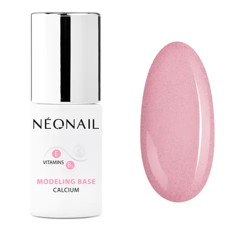 Neonail Lakier Hybrydowy Modeling Base Calcium Luminous Pink 7,2 ml