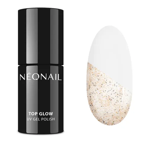 Neonail Top Hybrydowy Glow Gold Sand 7,2 ml Lakier Hybrydowy