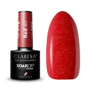 Claresa Red 411 Lakier Hybrydowy 5g