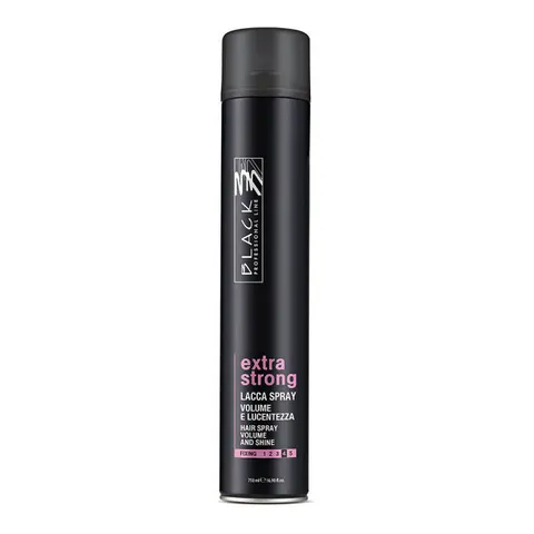 Black professional line, lakier do włosów extra strong, utrwalenie mocne, 750ml