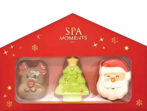 CHLAPU CHLAP Spa Moments Zestaw pastylek do kąpieli Czerwony 3 x 60 g
