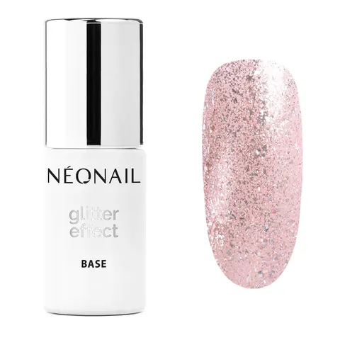 Neonail Baza Hybrydowa Glitter Effect Rose Twinkle 7,2 ml Lakier