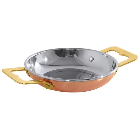 Patelnia miedziana mini do paelli jajek 12cm 0,2l