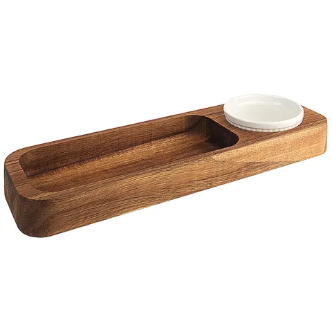 Zestaw do serwowania tapas sushi i przystawek z akacji 30 cm