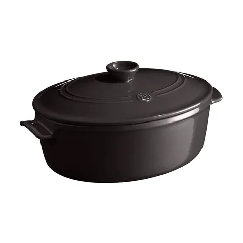 Emile Henry- Flame garnek ceramiczny do duszenia 6 L czarny