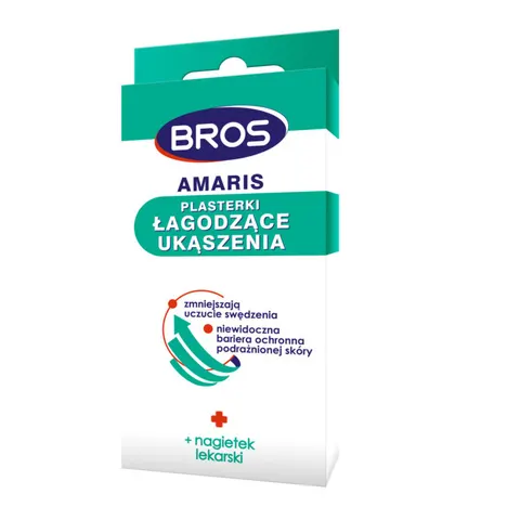 BROS Plasterki łagodzące ukąszenia AMARIS, 20 szt