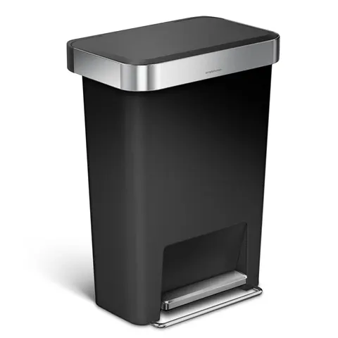 Simplehuman kosz na śmieci pedałowy Liner Pocket 45 l czarny