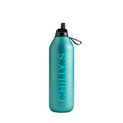 Chilly's Bottles Series 2 bidon na wodę termos na kawę herbatę 1000 ml matowy metalik atlantis