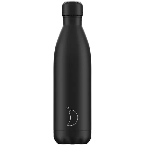 Chilly's Bottles Monochrome butelka termiczna bidon na wodę termos na kawę herbatę 750 ml czarna