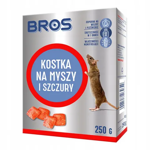 BROS Trutka na myszy i szczury KOSTKA, 250 g