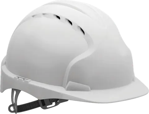 Kask/hełm ochronny wentylowany regulowany na pasek przesuwny EVO2 biały 1szt