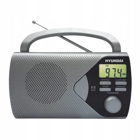 Radio FM AM HYUNDAI Zegar Budzik Sieć i Baterie