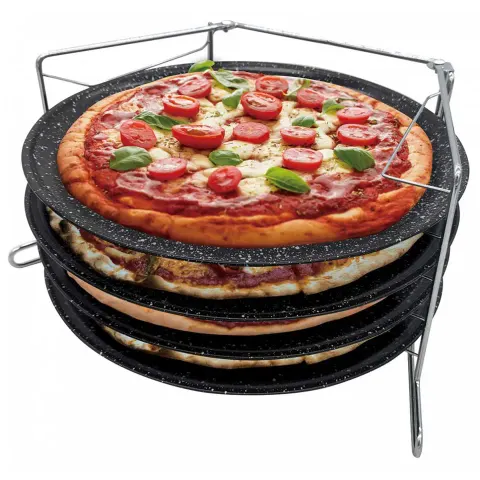 ZESTAW BLACH 4 DO PIECZENIA PIZZY KINGHOFF KH-1553