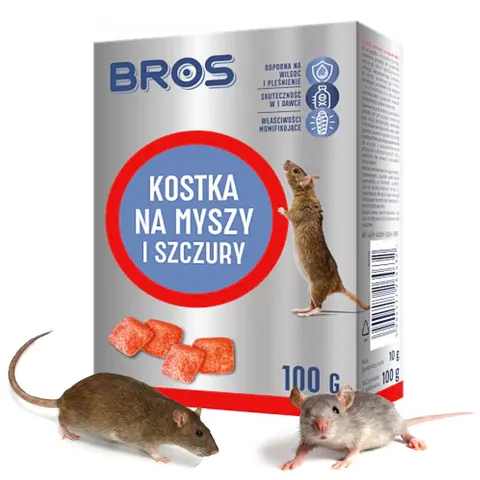 BROS Trutka na myszy i szczury KOSTKA ,100 g