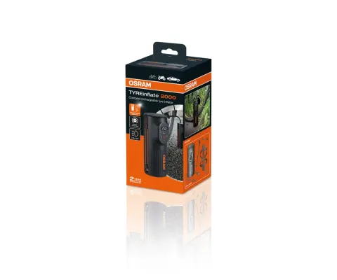 Kompresor przenośny AKUMULATOROWY sprężarka 8 BAR POWERBANK latarka OSRAM