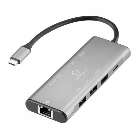 Stacja dokująca USB C HUB ADAPTER SD RJ45 Przejściówka z USB do HDMI 4K