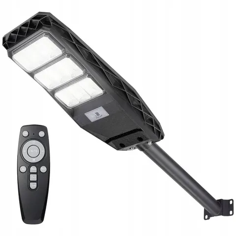 Lampa uliczna solarna latarnia 1000 lm LED zewnętrzna pilot czujnik PIR
