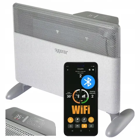Grzejnik elektryczny stojący ścienny APLIKACJA WiFi BT piecyk 2000W Timer