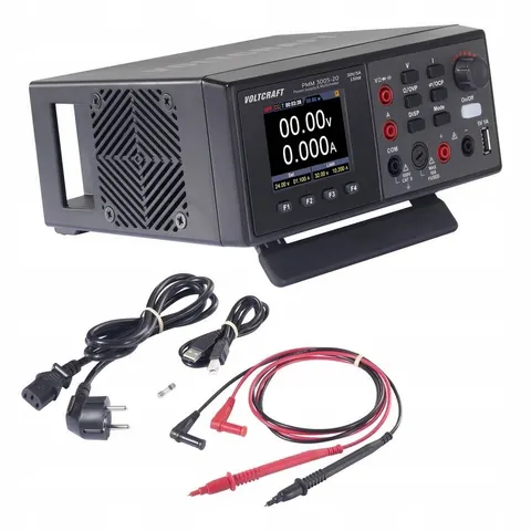 Multimetr i zasilacz cyfrowy 2w1 CAT II 600 V AC/DC kalibracja Voltcraft