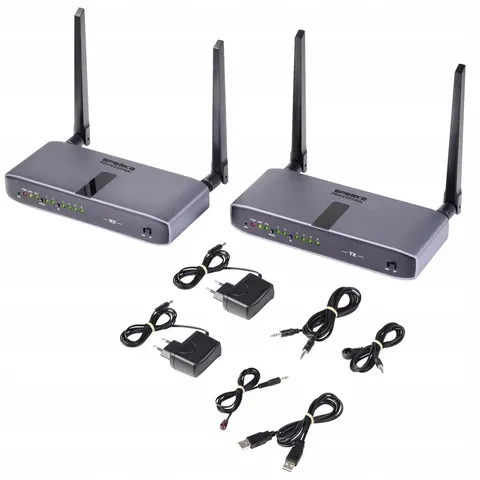 System transmisji BEZPRZEWODOWEJ radiowej HDMI zasięg 150m Full HD