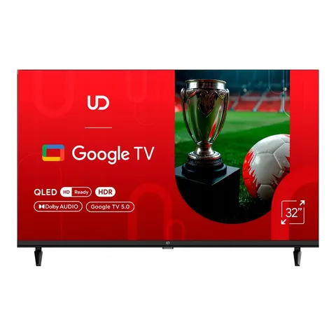 Telewizor QLED UD 32" HD Smart TV HDR Google TV WiFi Bluetooth Dolby Audio