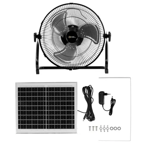 Wentylator solarny bezprzewodowy podłogowy 35 cm 2 biegi PCE Instruments