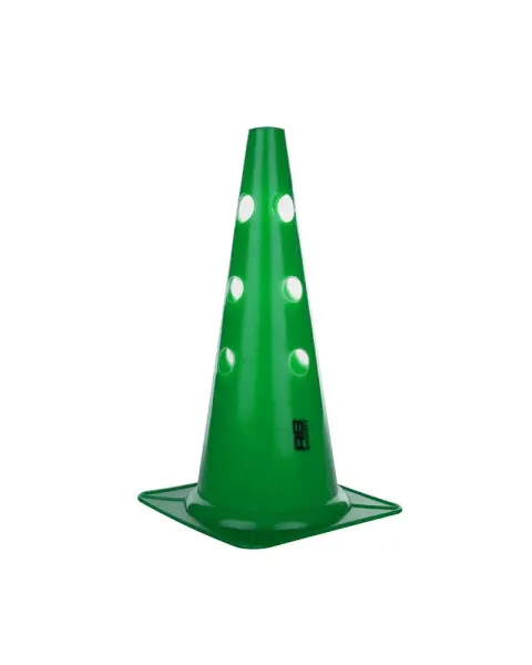 Pachołek treningowy 38 cm z dziurami zielony
