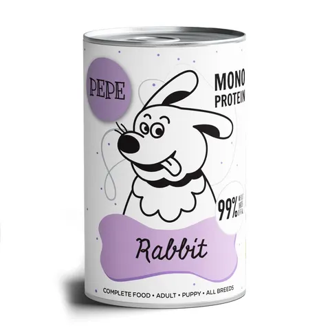 Paka Zwierzka Pepe Królik 400G Karma Mokra Dla Psa