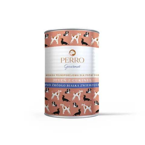 Perro Gourmet Jeleń z cukinią 400g