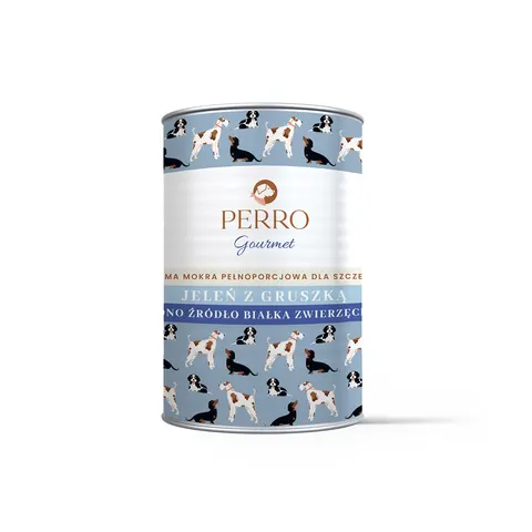 Perro Gourmet Jeleń z gruszka 400g Puppy / Junior