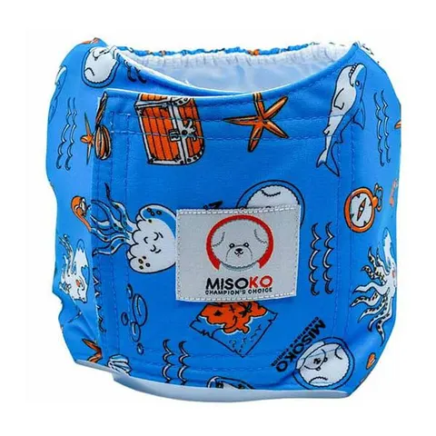 Misoko Wielorazowa pielucha dla psa XL - wzór Ośmiornice