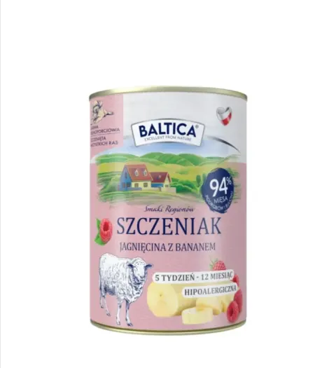 Baltica Puppy Jagnięcina z bananem 400 g