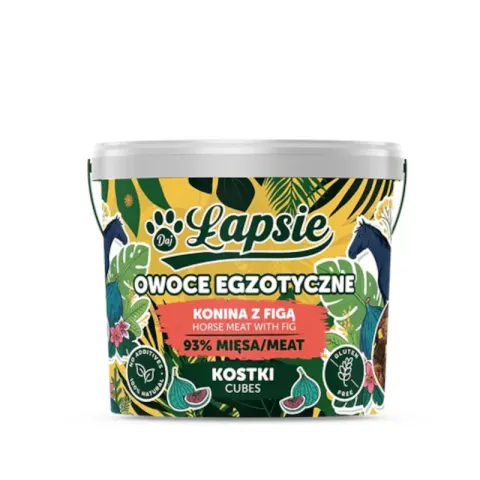 ŁAPSIE owocowe egzotyczne kostki konina z figą 160g