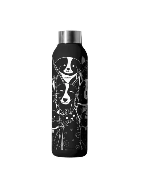 PETJOY butelka termos 500ml stal nierdzewna biało-czarna