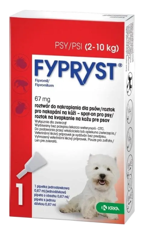 FYPRYST 67MG PIES 1 PIPETA (2-10 kg)