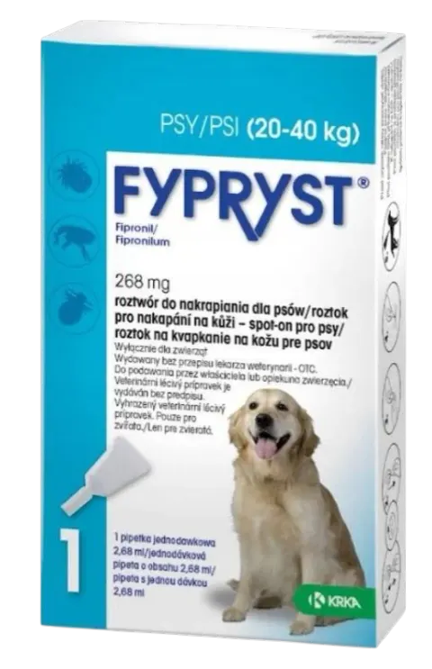 FYPRYST 268 MG PIES 1 PIPETA (20-40 kg)