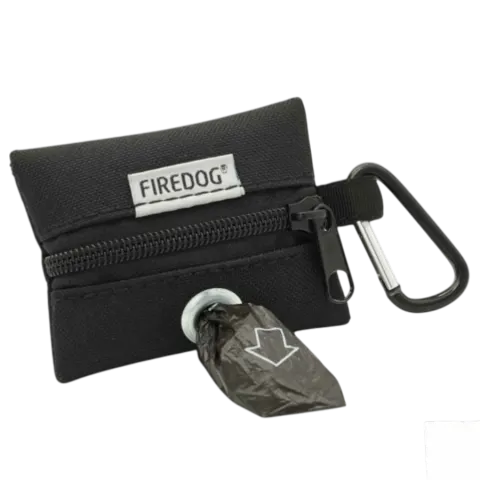 Firedog Mini Poop-bag Black - Mini saszetka na woreczki na odchody